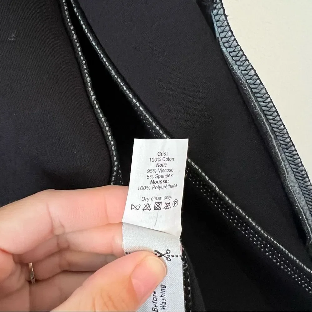 J. Crew Surf Varsity Neoprene Jacket Black Gray Size 6 Full Zip Sport